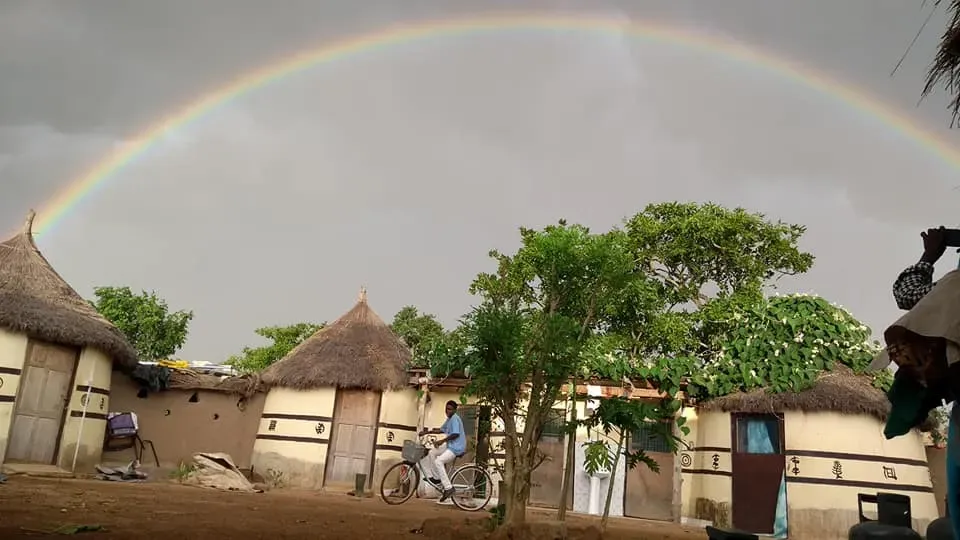 Thatched huts at the Zongo Machiri hub, 2019